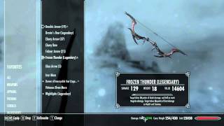 Skyrim INSANE Damage Bow 1350 [upl. by Leseil844]