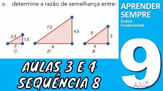 Perímetro e Área de Triângulos Semelhantes 9º Ano Aulas 3 e 4 Sequência 8 [upl. by Calabrese612]