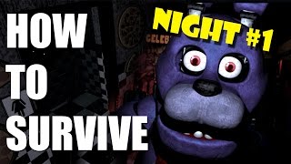 How To Survive And Beat Five Nights At Freddys Night One  PC GUIDE [upl. by Sokim524]