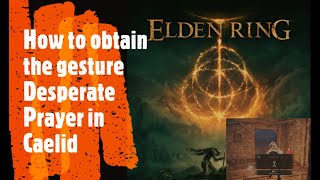 Elden Ring How to obtain the gesture Desperate Prayer in Caelid [upl. by Staford]