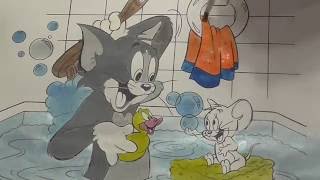 Coloring for kids Tom and Jerry Part 1 [upl. by Fruin]