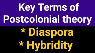 Key terms of Postcolonial theory Diaspora amp Hybridity [upl. by Nebeur]