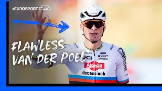 Mathieu van der Poel Final Lap Masterclass 🔥  UCI Cyclocross World Cup Highlights  Eurosport [upl. by Luciano]