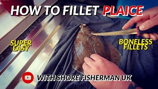 How to Fillet Plaice  Sea Fishing UK  Catch amp Cook [upl. by Maltz78]