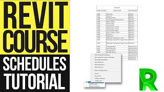 Schedules in Revit Tutorial and Overview  Advanced Revit Course 10 [upl. by Froma]