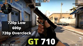 CSGO  GT 710 1GB  I7 860  720P Low  600P  720P Overclock [upl. by Trebuh432]