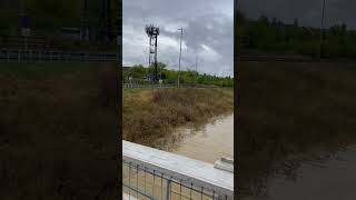 Road completely submerged after flood in Bedford UK [upl. by Willman]