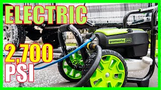 2700 PSI Electric Pressure Washer  Greenworks Pro GPW2700 FOAM BLASTER [upl. by Mossolb]