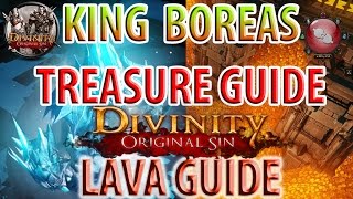 Divinity Original Sin  King Boreas Treasure Guide  Getting Past Lava Guide  Hiberheim Castle [upl. by Ennaus]