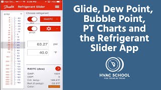 Glide Dew Point Bubble Point PT Charts and the Refrigerant Slider App [upl. by Whorton]