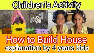 How to Build House  Cow House  Children Activity  Subeeksha  Sudeeksha  Twins  Fabulous Family [upl. by Htide696]