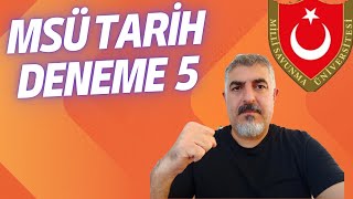 msü MSÜ TARİH DENEME 5 [upl. by Meekah]