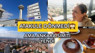 ATAKULENİN DÖNEN TERASI GEZİLİRDE ANKARA SİMİTİ YENMEZ Mİ😋👍atakuleankarasimiti [upl. by Aneet]