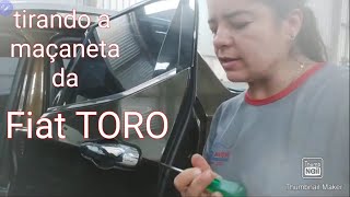 como desmontar maçaneta da porta traseira FIAT TORO como tirar [upl. by Blackman]