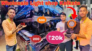 Wholesale light shop kolkata  kolkata market sharpy light shop  par light price [upl. by Suiravat]