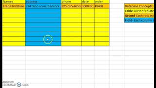 Database ConceptsTable Record and Field [upl. by Asylem]