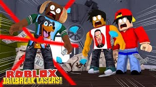 LASER BEAMS CHOP ME UP IN JAILBREAK  Roblox gaming adventures [upl. by Airalednac]