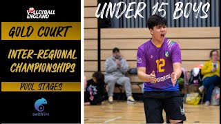 InterRegional Championship  U15  Boys  Pool Stages  Gold Court [upl. by Yrocej]