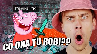 ŚWINKA PEPPA ale to MINECRAFT ⛏️ MOJA REAKCJA NA [upl. by Polky]