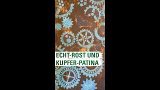 Wandgestaltung mit EchtRost und KupferPatina [upl. by Anailuig]