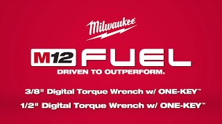 Milwaukee® M12 FUEL™ Digital Torque Wrench w ONEKEY™ 246520 246522 246620 246622 [upl. by Adahsar683]