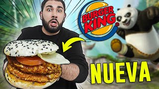 PROBANDO la NUEVA HAMBURGUESA de KUNG FU PANDA 4 BURGER KING [upl. by Ayoted]