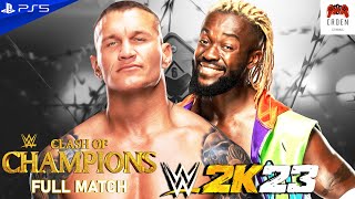 WWE 2K23  Randy Orton vs Kofi Kingston  FULL MATCH  CLASH OF CHAMPIONS 2024  PS5  CRDen Gaming [upl. by Winchester]