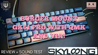 Skyloong GK61 Pro QMKVIA edition Review and Sound Test  Instock prebuilt 60 with a knob [upl. by Sol]