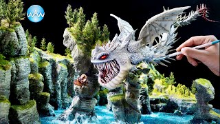 How To Make Diorama of Realistic Screaming Death in How To Train Your Dragon [upl. by Eilrahs195]