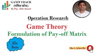 Formulation of payoff matrix  Game Theory amp Payoff matrix [upl. by Aynav]