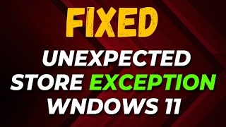 How to Fix Unexpected Store Exception Windows 11 [upl. by Vigen]