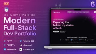 Code a Modern Dev Portfolio with Nextjs Typescript Tailwind Shadcn amp Aceternity UI Pt 6 [upl. by Aden]