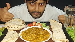 ASMREATING ROTI SPICY MUSHROOM MASALA SALAD PAPADMUKBANGEATING SHOWINDIAN FOODHOMEMADE FOOD [upl. by Farnham129]