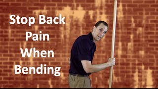 How To Stop Lower Back Pain When Bending Over [upl. by Robb144]