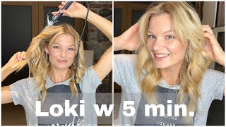 Hairstyle jak zakręcić loki na lokówce  trwałe loki w5 minut [upl. by Sivaj]