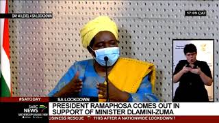 President Ramaphosa lauds the work being done by Minister DlaminiZuma [upl. by Ettenhoj]