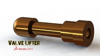 Valve Lifter Solidworks Tutorial Exercise 22 [upl. by Yelehsa711]