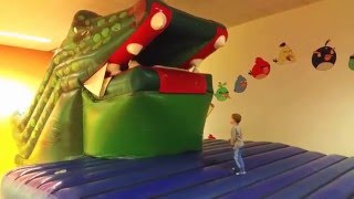 Indoor playground for kids with inflatable crocodile [upl. by Keegan313]