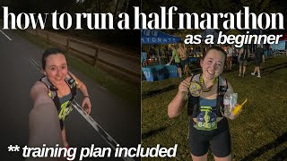 I Ran My First Half Marathon as a total beginner🏃🏻‍♀️💨 training plan running tips shoe recs [upl. by Rosenwald]