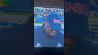 Northern Illinois takes down Notre Dame Coach shows raw emotion So proud of the moment and team [upl. by Laing602]