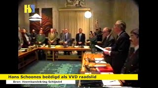 1993  Hans Schoones beëdigd als lid VVD in de gemeenteraad [upl. by Giliana]