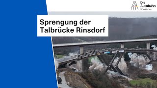 Sprengung der Talbrücke Rinsdorf [upl. by Nye]