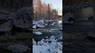 Water and Snow at Kämäri rapids [upl. by Publias]