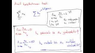 calculus dersleri  serilerde limit karşılaştırma testi soru çözümü [upl. by Etsirhc]