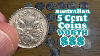 AUSTRALIAN 5c COINS TO LOOK FOR WORTH MONEY  2024 5c Coins [upl. by Otsedom324]