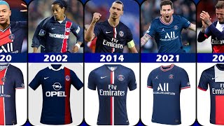 Evolution PARIS SAINTGERMAIN Jersey Home and Away 20002024 [upl. by Dopp]