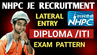 nhpc je recruitment  lateral entry  exam pattern [upl. by Rutherford]