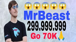 😱 MrBeast passing 300 Millions Subscribers Go 70K mrbeast subscribe live Youtube [upl. by Kiran]