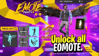 Emote Party Event Free Fire  I heart You Emote Return  Ff New Event  Free Fire New Event Today [upl. by Anived]