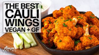 The BEST Spicy Cauliflower Wings EVER Vegan  GlutenFree  OilFree Option [upl. by Frants]